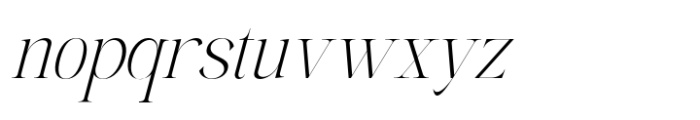 The Elegant Memories Thin Slant Font LOWERCASE