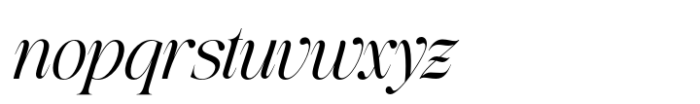The Erupha Italic Scale Font LOWERCASE