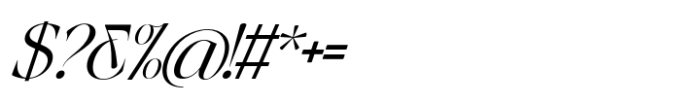 The Erupha Italic Font OTHER CHARS
