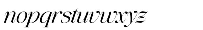 The Erupha Italic Font LOWERCASE