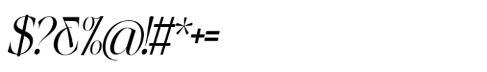 The Erupha Scale Slant Font OTHER CHARS