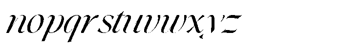 The Esteh Italic Slant Regular Font LOWERCASE