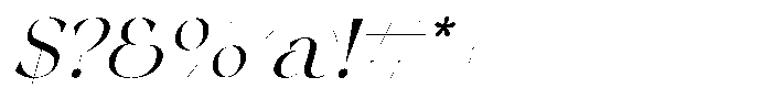 The Esteh Italic Slant The Esteh Italic Regular Font OTHER CHARS