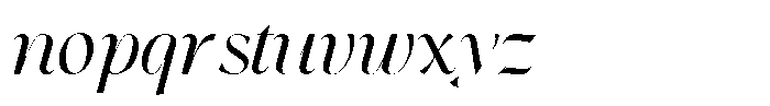 The Esteh Italic Slant The Esteh Italic Regular Font LOWERCASE
