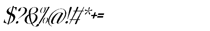 The Ethicly Italic Font OTHER CHARS