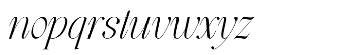 The Exileon Italic Font LOWERCASE