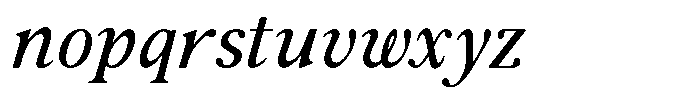 The Foriene Serif Italic Font LOWERCASE
