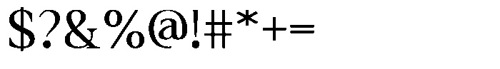 The Foriene Serif Regular Font OTHER CHARS