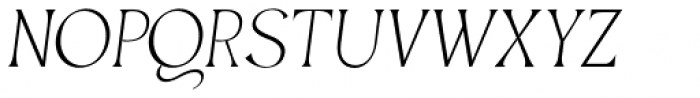 The Fudge Skinny Italic Font UPPERCASE