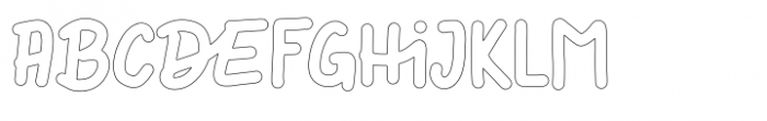 The Grumpy Lime Outline Font UPPERCASE