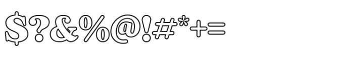 The Haniley Retro Serif Outline Font OTHER CHARS