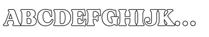 The Haniley Retro Serif Outline Font UPPERCASE