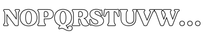 The Haniley Retro Serif Outline Font UPPERCASE