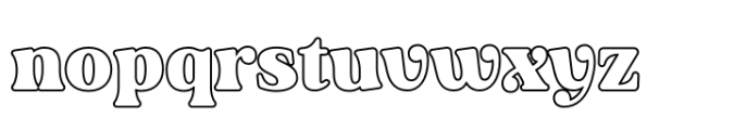 The Haniley Retro Serif Outline Font LOWERCASE