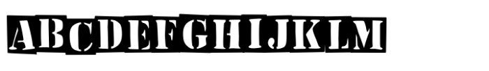The Invert Stencil Regular Font UPPERCASE