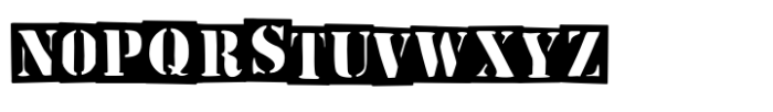 The Invert Stencil Regular Font LOWERCASE