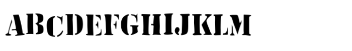 The Invert Stencil Simple Font UPPERCASE