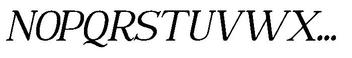 The Jastin Oblique Font UPPERCASE