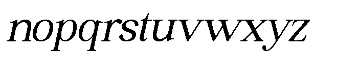 The Jastin Oblique Font LOWERCASE