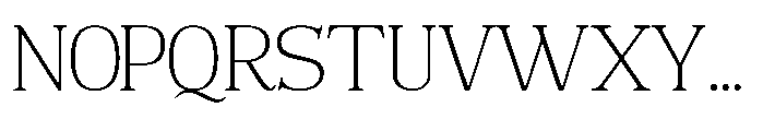 The Jastin Thin Font UPPERCASE