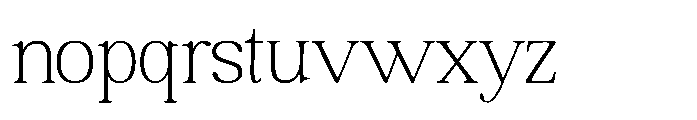 The Jastin Thin Font LOWERCASE