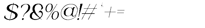 The Jorway Oblique Font OTHER CHARS