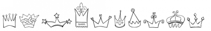 The Justine Collection Crowns Font LOWERCASE