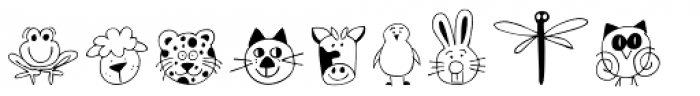 The Justine Collection Just Animals Font LOWERCASE