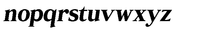 The Kalliagi Italic Font LOWERCASE