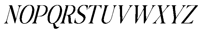 The Kayla Editorial Condensed Italic Font UPPERCASE