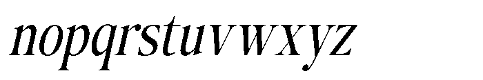 The Kayla Editorial Condensed Oblique Font LOWERCASE