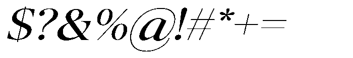The Kayla Editorial Expanded Oblique Font OTHER CHARS