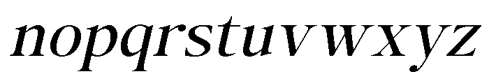 The Kayla Editorial Expanded Oblique Font LOWERCASE
