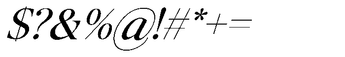 The Kayla Editorial Italic Font OTHER CHARS
