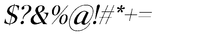The Kayla Editorial Oblique Font OTHER CHARS