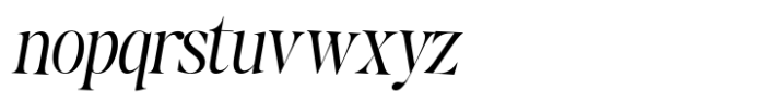 The Kingsy Condensed Slanted Font LOWERCASE