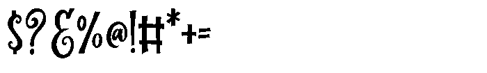 The Last Visitor Font OTHER CHARS