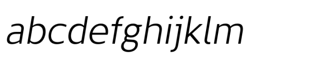 The Main Light Italic Font LOWERCASE