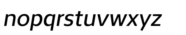 The Main Medium Italic Font LOWERCASE
