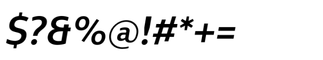 The Main Semi Bold Italic Font OTHER CHARS