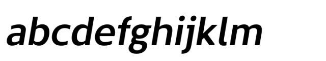 The Main Semi Bold Italic Font LOWERCASE