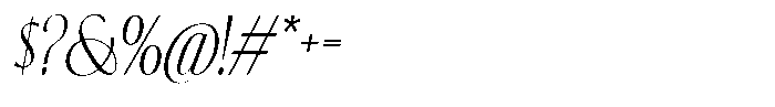 The Marlynes Slant Font OTHER CHARS