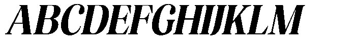 The Musa Editorial Condensed Slant Font UPPERCASE