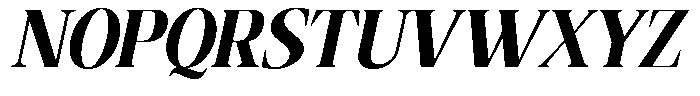 The Musa Editorial Condensed Slant Font UPPERCASE