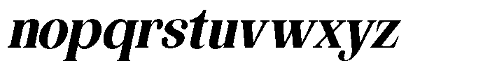The Musa Editorial Condensed Slant Font LOWERCASE