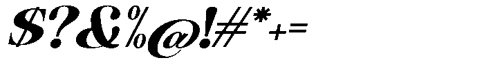 The Musa Editorial Expanded Slant Font OTHER CHARS
