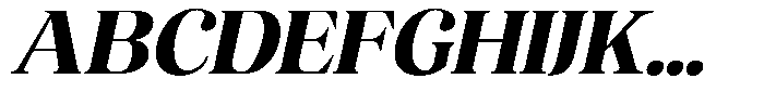 The Musa Editorial Expanded Slant Font UPPERCASE