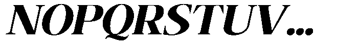 The Musa Editorial Expanded Slant Font UPPERCASE