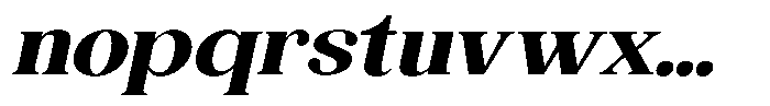 The Musa Editorial Expanded Slant Font LOWERCASE