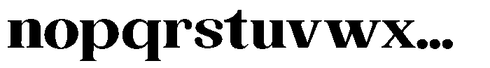 The Musa Editorial Expanded Font LOWERCASE
